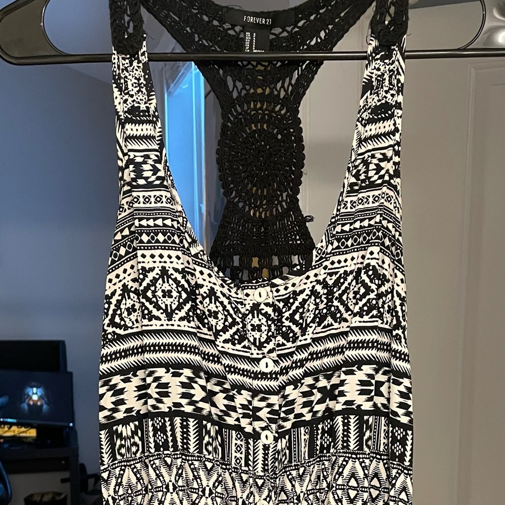 Forever 21 black and white romper